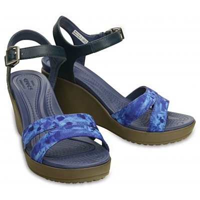 Crocs LeighII AnkleStrap Graphic Wedge