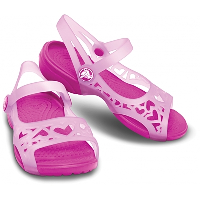 Crocs Adrina Hearts Sandal Carnation/Neon Magenta